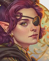 Portrait of Zara Moonwhisper, a Elf Elven Mage